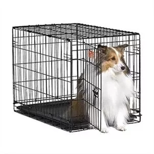 36 Inch Contour Dog Crate With Single Door - Medium Size 36x23x25
