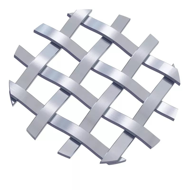 .375” Single Flat Diamond Decorative Grille – Satin Nickel, 36”W x 24”L Sheet