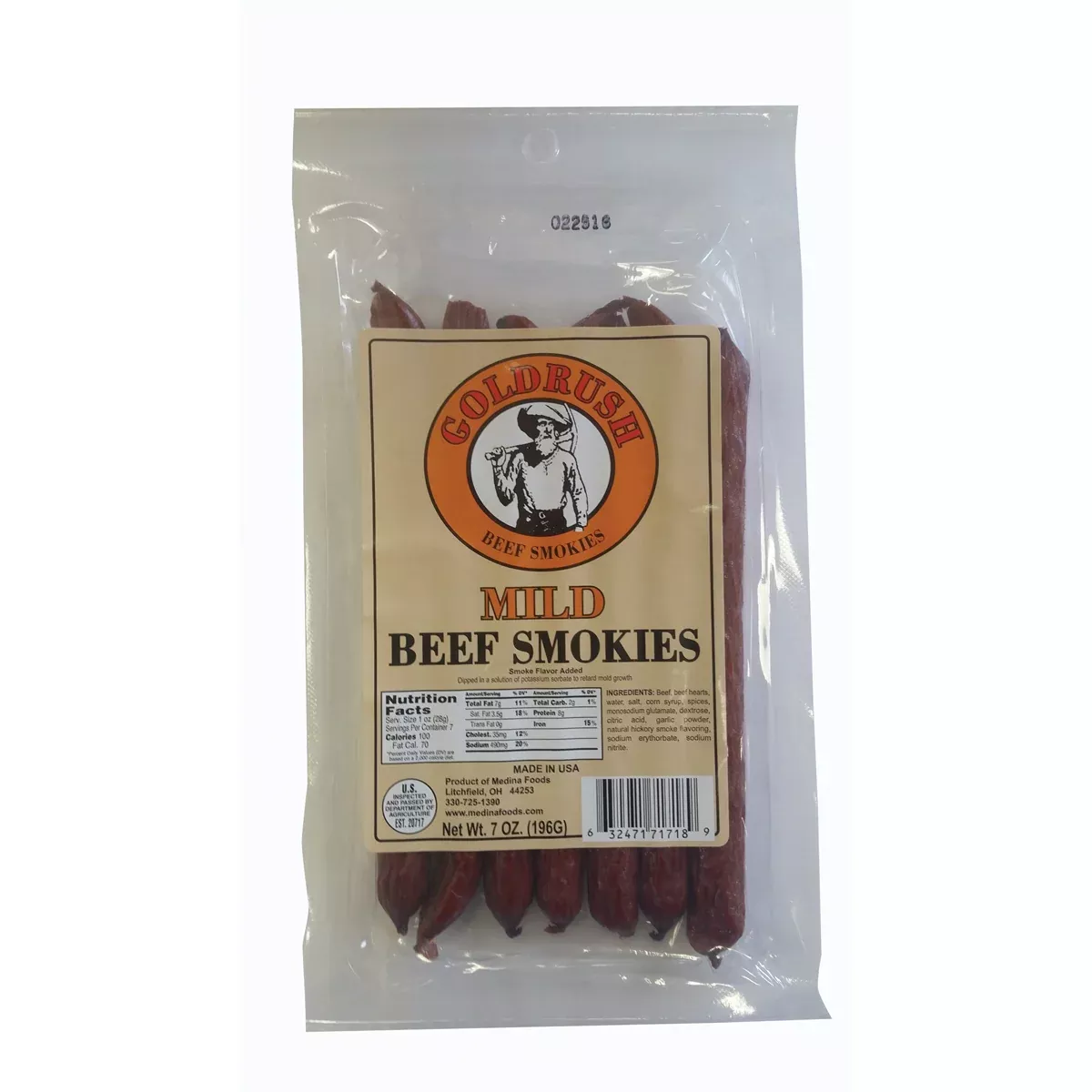 Gold Rush Jerky Mild 7 oz. Beef Sticks - 12 Count (6 lbs.)