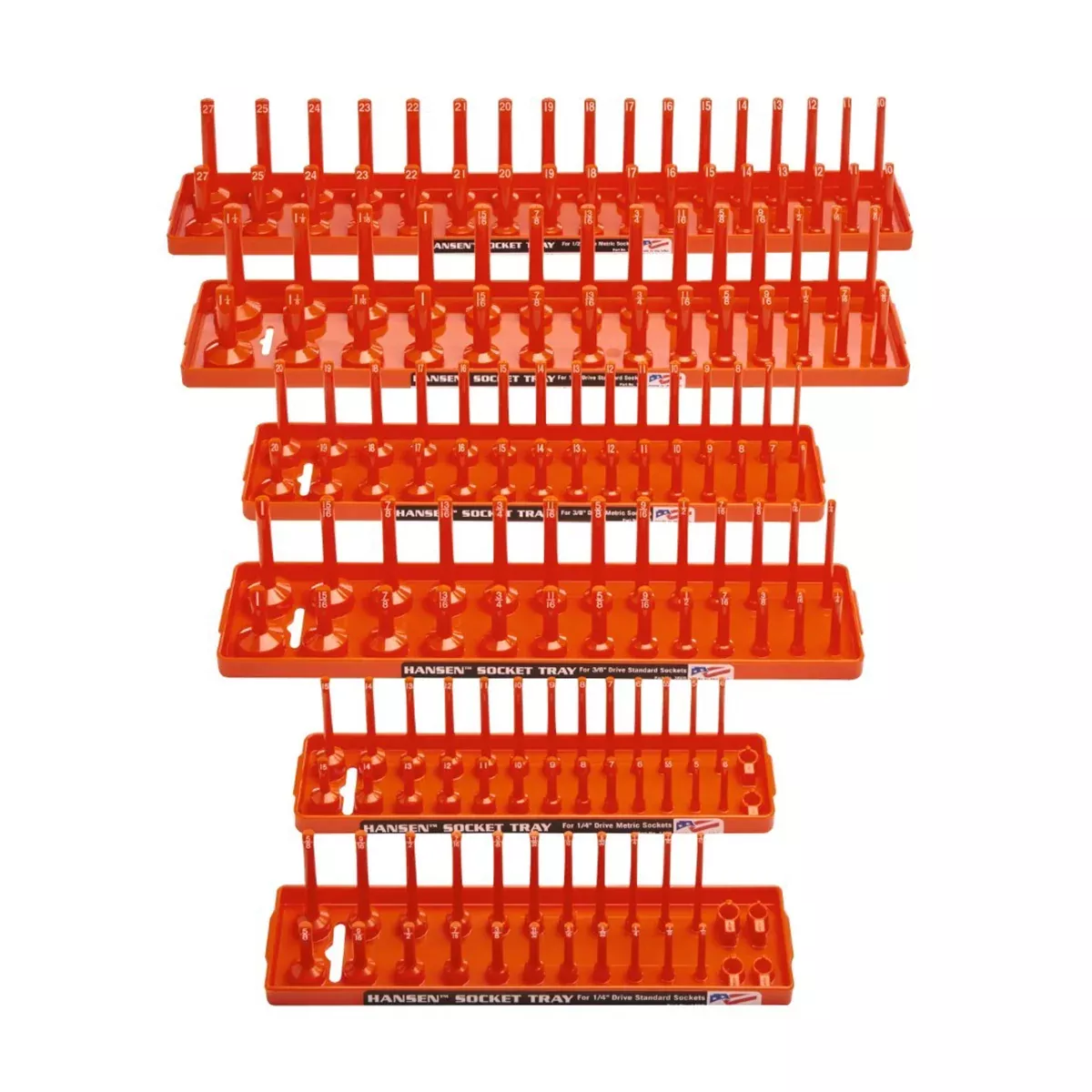 Hansen Global Soc Tray Six Pack; Orange