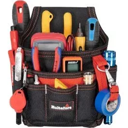 Hultafors Work Gear Small Maintenance/Electrician’s Pouch, Heavy Duty Ballistic Polyester, Flashlight/Tool Sleeve, Electrical Tape Strap, Carabiner